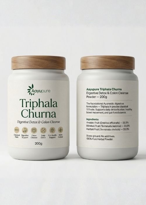Aayupure Triphala Churna Digestive Detox & Colon Cleanse Powder — 200g