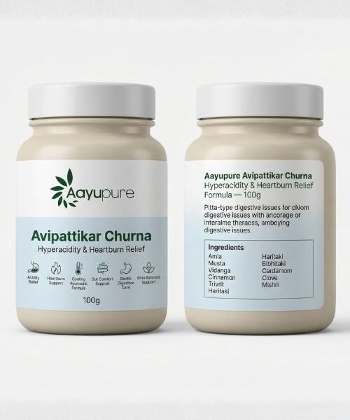 Aayupure Avipattikar Churna Hyperacidity & Heartburn Relief Formula — 100g