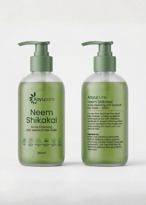 Aayupure Neem Shikakai Scalp Cleansing Anti-Dandruff Hair Wash — 250ml